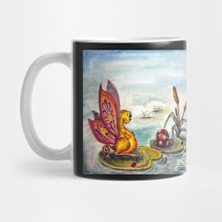 anticipation...Dragon mom with baby and eggs Mug